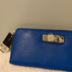 Marc By Marc Jacobs  Q Slim Zip Around Wallet in Tune Blue Color : Blue